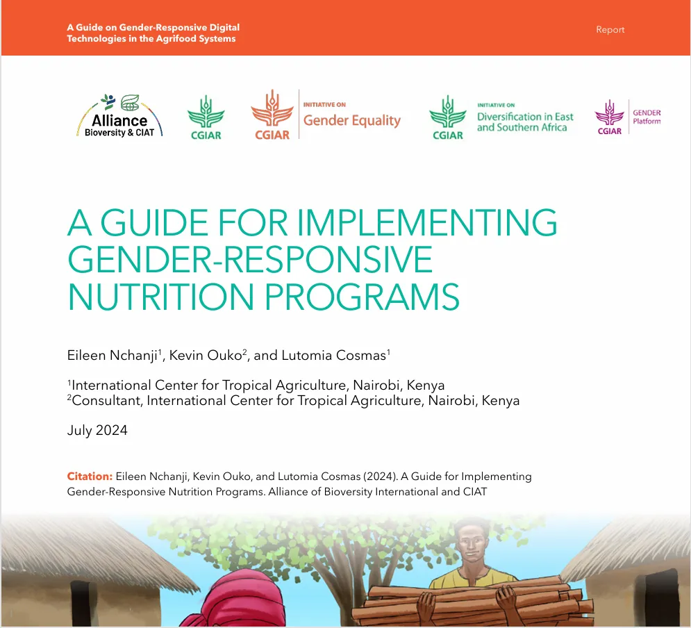 A Guide for Implementing Gender-Responsive Nutrition Programs